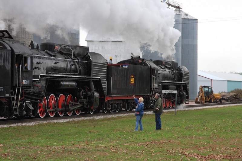 Two of my fellow chasers look on at Victor