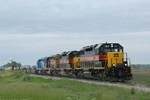 IAIS 153 in the lead of RIIC at West Liberty, after stopping to switch the intermodal ramp early Thursday morning