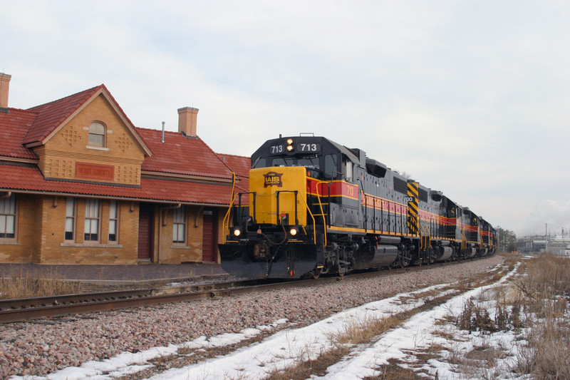 Last shot of the day as BICB passes the West Liberty depot