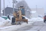 While running back and forth between the depot and the yard, I found this CRANDIC Pettybone out clearing snow.