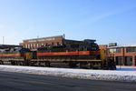 Somewhat unexpectedly, 513 stopped at the west switch of the Moline siding.  Turns out I'd missed them setting up a meet with 154 east.