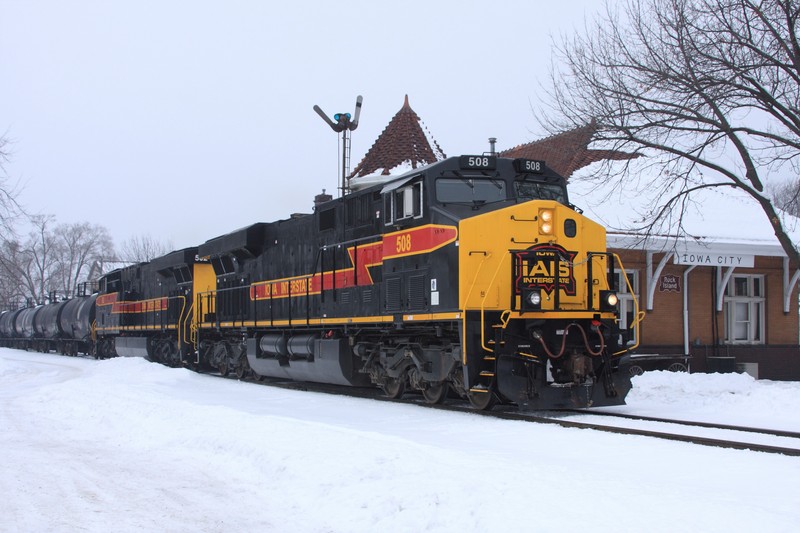 As I got closer to Iowa City, I heard 508 call out from Hawkeye that he was coming through the yard.  Turned out to be an ethanol load coming into town.