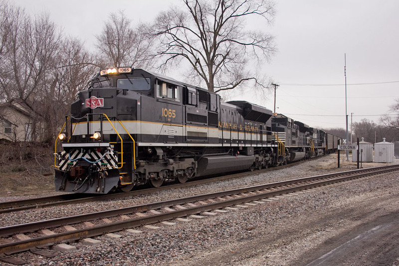 NS 1065 (Savannah & Atlanta)  PEDM-12 at Colona, IL.  January 12, 2013.