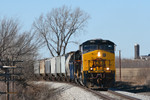 The East train comes into Durant, Iowa February 10th, 2009.