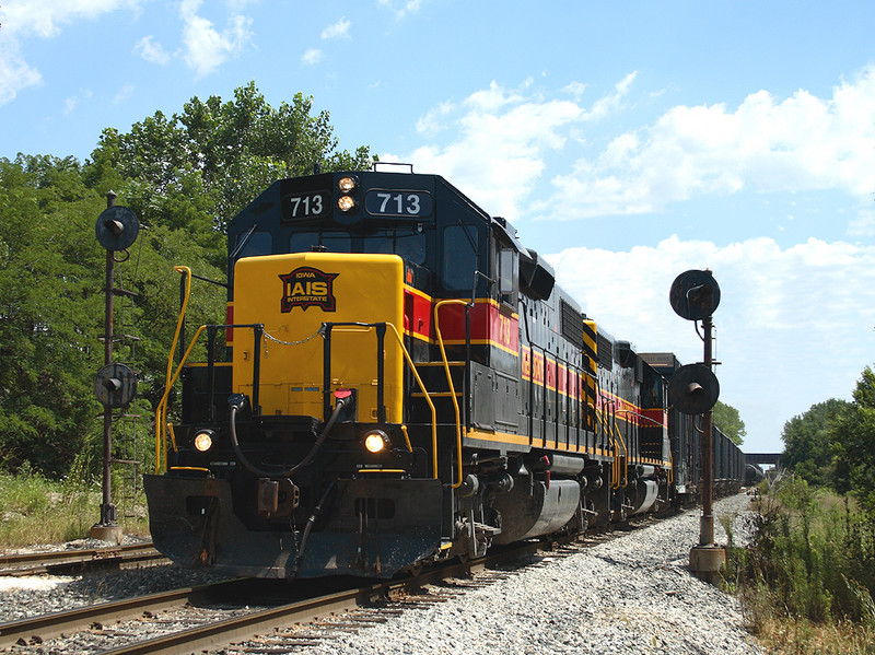 713 pulls a BICB train through some CSXT congestion at Rockdale, Illinois  August 4th, 2006.