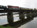 513 and passenger cars on the rear of the turn, Oct. 31, 2010.