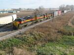 West train at the Wilton overpass, Nov. 13, 2007.