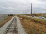 Pacing traffic along the White Pole Road east of Anita.