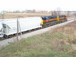 A big 32 car Wilton local arrives at Wilton, Nov. 15, 2010.