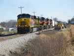 Westbound RI turn crosses the new switch.