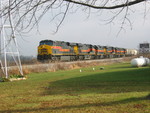 WB is parked at mp206.5 waiting to meet the EB at N. Star, Nov. 17, 2010.