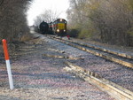Pulling out of the east end of the pocket, after setting in several scrap loads, Nov. 23, 2007.