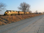 The west train's crew is setting two gons onto the Wilton Pocket, Nov. 25, 2007.