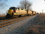 Backing through the crossover onto their train.