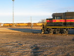 Passing some UP power at the east end of Pool Yard.