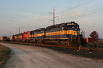 IC&E's KCSP3 arrives at the North end of the "new yard" south of Muscatine, Nov. 4, 2008.