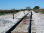 Looking west at the new siding to serve Gerdau's new scrap yard east of Dexter, right by the I-80 interchange, Oct. 9, 2007.