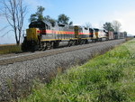 West train is in the hole at Walcott siding to meet the turn.