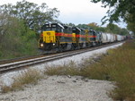 Eastbound approaches the 210 crossing, N. Star siding, Oct. 19, 2007.