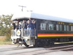 Mrs. Brown got this shot of us at the 210 crossing, N. Star siding.