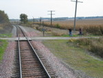 There's Nathan again at my favorite grade crossing.