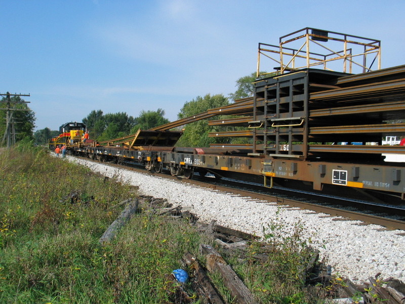 Starting to lay rail at N. Star.