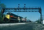 1May88 Westbound at MC tower in Joliet.