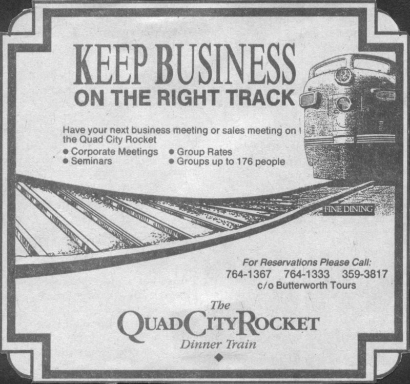 Another ad that appeared in the Quad City Times