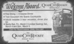 One of the first newspaper ads for the train