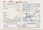 The back of the reservation postcard, showing the times and boarding location