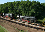 Here's a view of the QJ's from the IL Rte 5 overpass at Silvis, IL on 27-Jun-2006.