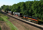 IAIS 711 heads west through Silvis, IL on 27-Jun-2006 as seen from the IL Rte 5 overpass.