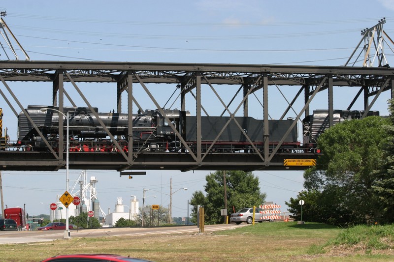 2-10-2 7081 crossing the east end of the Government Bridge