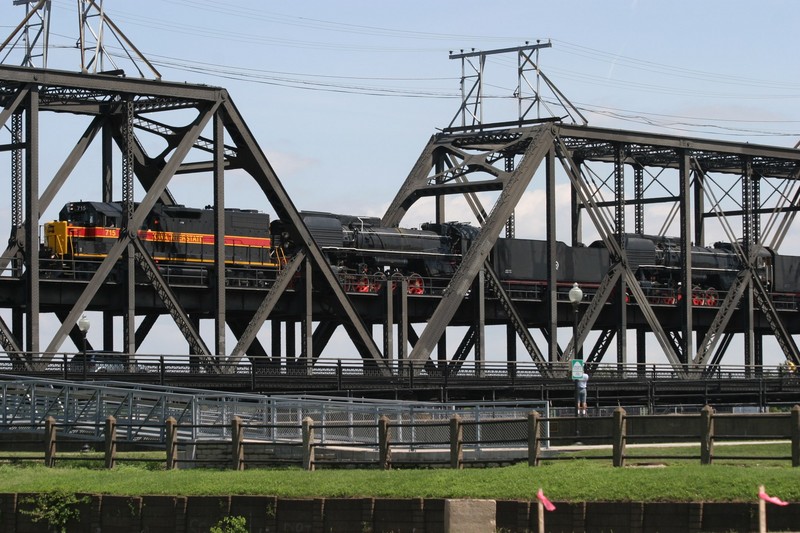 Crossing the Government Bridge in Davenport, IA, around 1430h