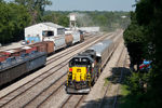 Everyone else has gone to follow the QJ's to First Ave leaving me alone to shoot IAIS 701 pulling up to couple to the rear of the QJ's train.