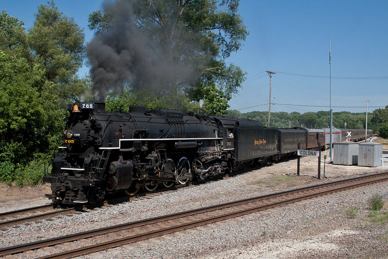 Entering the BNSF connection at Colona, IL.