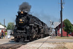 NKP 765 passes the depot at Geneseo, IL.