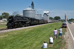 Foamers line the shoulder at Mineral, IL.