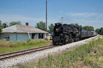 NKP 765 and the depot at Sheffield, IL.