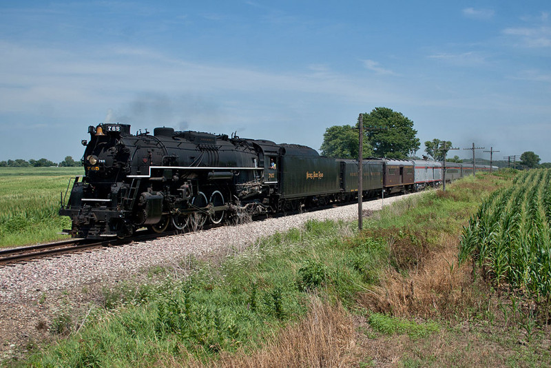 NKP 765 at the first crossing west of Wyanet.