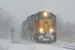 156 on a snowy morning.