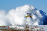 510 explodes through a snow drift west of Marengo.