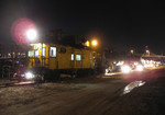 Loram's "RG301" railgrinder lays over for the night near the Centennial Bridge on the Milan Branch in Rock Island, IL on 05-Feb-06.