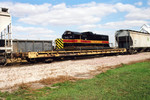 A load of plate steel on the westbound.  Oct. 21, 2005.