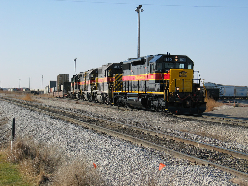 East train switching cars at Newton, Jan. 12, 2006.