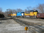 CR job's power at the west end of Iowa City yard, Jan 26, 2006.