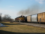 East train topping Homestead Hill, Jan. 26, 2006.