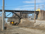 Eastbound passing under Lone Star's bridge, Feb. 14, 2006.