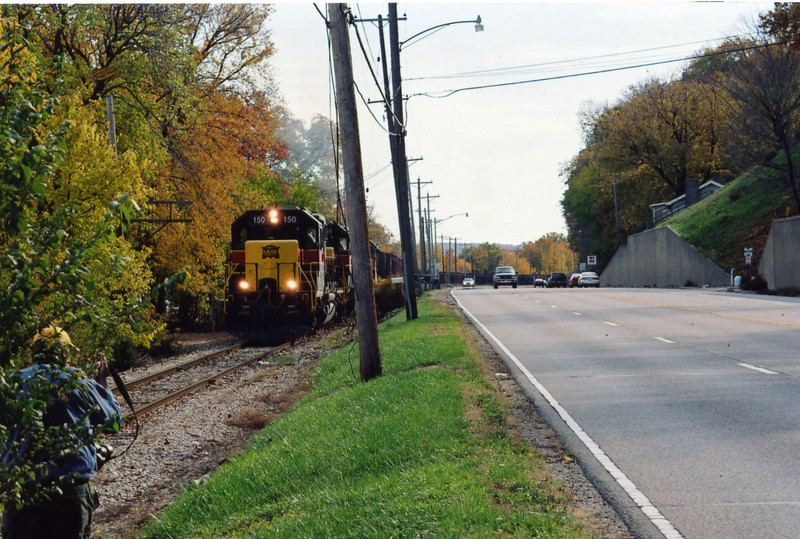 Coal train heading north through the Narrows, Nov. 3, 2005.