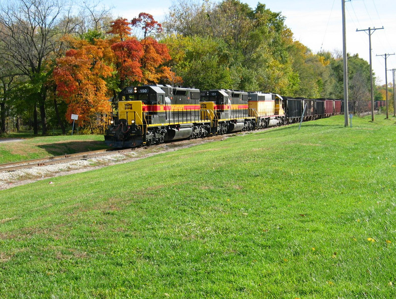 Coal train on the Peoria line, Nov. 3, 2005.